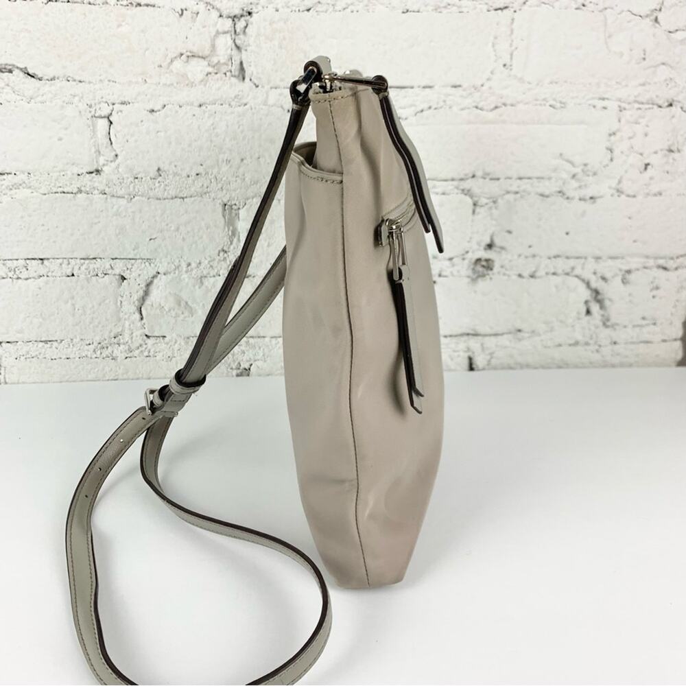 Kate Spade Dawn Soft Taupe Grey Flat Crossbody Purse - Picture 5 of 12